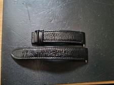Original Cartier Lederband Für Santos/Dumont Modelle 17mm Anstoß Schwarz! Top!