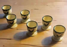 6 Eierbecher Zeller Keramik Hahn und Henne. In Sehr Guter Zustand.