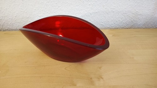Rote glasschale - rote,