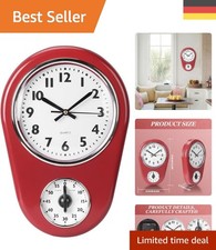 Stilvolle Retro Wanduhr in Rot