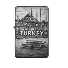 Türkei Feuerzeug Motorrad + eigener Gravurtext personalisierbar