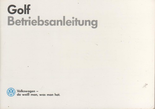 Betriebsanleitung golf - betriebsanleitung,