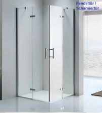 Duschkabine Breite 75 80 90 100  Eckeinstieg  Pendeltür/Scharniertür, Höhe 185cm