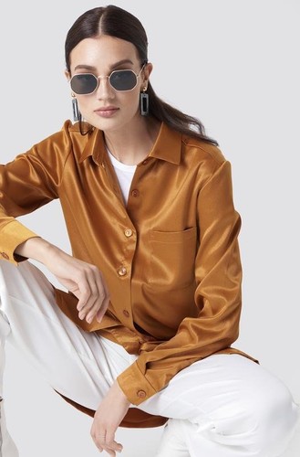 Women cos shirt gold - women, polyester