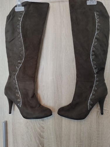 Damen stiefel braun wildleder - stiefel,
