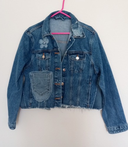 Kurze jeans jacke linie - jeans, a-linie