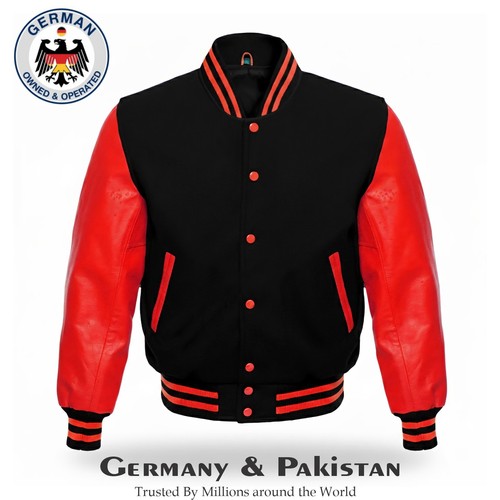Varsity letterman black wool - letterman,