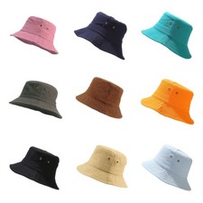 Fischerhut Baumwolle Weich Bucket Hut Baumwolle Sonnenhut für Damen und Herren