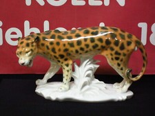 Ens leopard porzellan figur - porzellan,