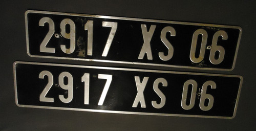 Oldtimer nummernschild kfz - oldtimer,