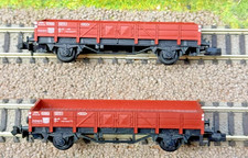 Fleischmann 8200 K Spur N  offener Güterwagen Niederbordwagen 2 Stück