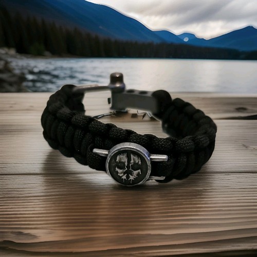 Schwarzes paracord armband - schwarzes,