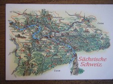 DDR Wanderkarte, Touristenkarte Sächsische Schweiz 1978