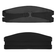 verstellbare Kummerbund Smoking Herren aus Seidensatin schwarz Kummerbund Anz...