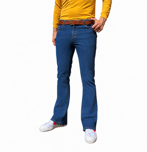 Herren retro bootcut blau - herren, |