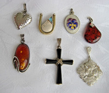 7x antike Anhänger Silber