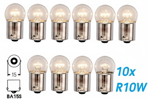 10x r10w ba15s 12v 10w - r10w,