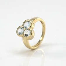 Scala Ring 585/-14k Gelbgold mit Aquamarin ca. 0,45ct. Gr. 52 -1053