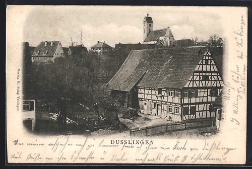 Ansichtskarte dusslingen - ansichtskarte,