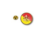 Anstecknadel Pin Abzeichen Metall Biker Motard Flagge Sizilien Sicilia