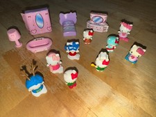 Hello Kitty 9 Figuren Sammelfiguren & kleine Möbel Bett Lampe Klavier Badewanne
