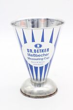Dr. Oetker Meßbecher Metallbecher blau Nr. 825 Vintage alt W.-Germany H 14,5 cm