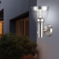 Solarleuchte Außen Wandlampe Gartenleuchte Balkon Bewegungsmelder Edelstahl LED 