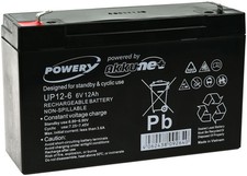 Bleiakku für Panasonic LC-R0612P1 6V 12Ah/72Wh Lead-Acid Schwarz