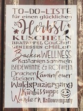 Shabby Chic Schablone Herbst