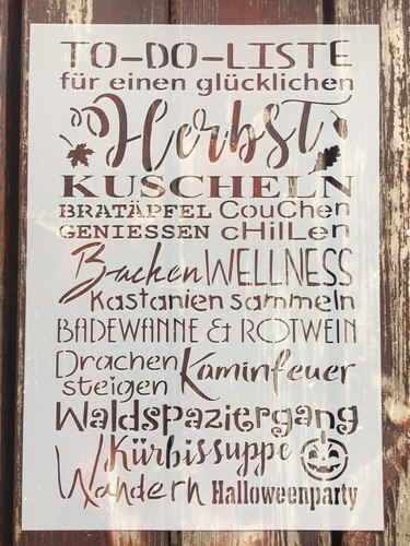 Shabby chic schablone herbst - chic,