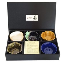 GOSAI 5 kleine Porzellan Beilagenschalen Set Soßenschalen Dipschalen aus Japan