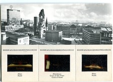 DIA-AK BERLIN Gedächtniskirche, 3 Dias: innen, Altar etc 1967