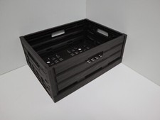 Klappboxen 10 Obstkiste 40x30x16cm Gemüsekiste klappbar neu Kunststoff Holzdekor