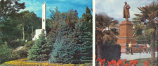 Ukraine - Krim - Yalta - Jalta - statue of Lenin square - Obelisk - DIN Lang