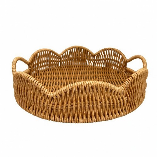 Rattan tablett mit - rattan-tablett, griffen