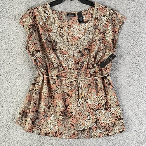 Ratio top womens brown - brown, pink
