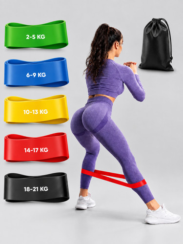 5er set fitnessbänder - 5er,