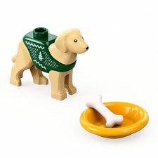 Advent Calendar 2024, City (Day 3) - Dog with Holiday Sweater, Bowl,Bone  60436-