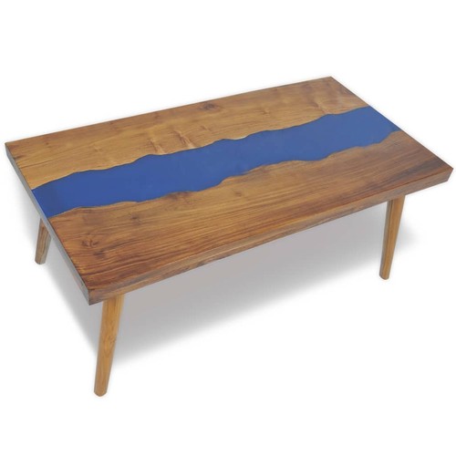 Couchtisch teak harz 100x50x40 - teak,