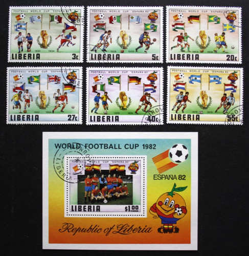 Liberia 1982 satz mit block - liberia,