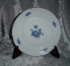 Blaue Rose, Mitterteich Bavaria, alter Teller aus Porzellan