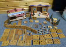 Figur Figuren Cowboy Wild West Holz Fort 70er Jahre Plastik Sammler Timpo