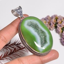 Grün,Botswana Achat Druzy