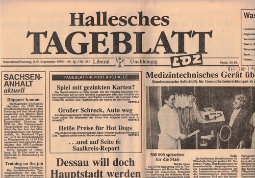 Ddr hallesches tageblatt ldz - ddr,