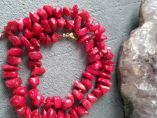 Halskette Koralle Tiefes Rot