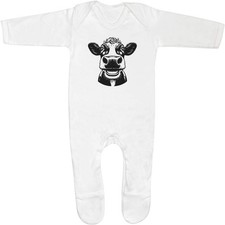 Baby Strampler Jumpsuits / Schlafanzüge "Milchkuh lachend" (SS053722)