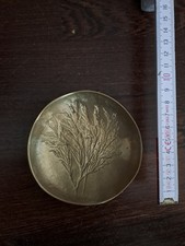 Messingteller Wandteller Schale Metallobjekte Tablett  Vintage schön 