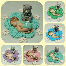 Baby mit Teddy Aufleger