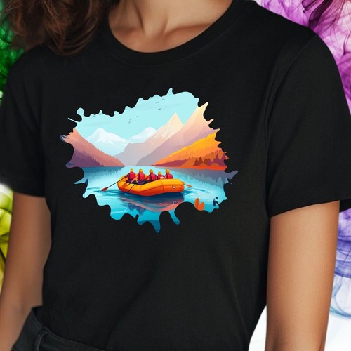 Shirt frauen rafting boot - t-shirt,