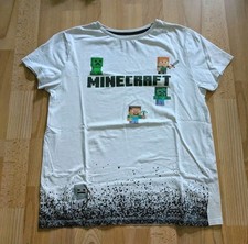 Minecraft © T Shirt Gr.152, weiß mit Print 